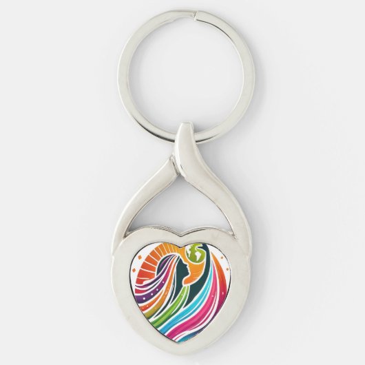 Vrouwen Rising Heart Sleutelhanger (Voorkant)