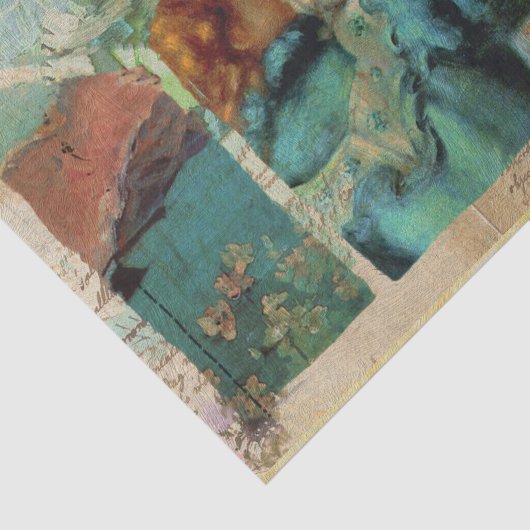 vrouwen Robuuste groene textielontvlechting Tissuepapier (Detail)