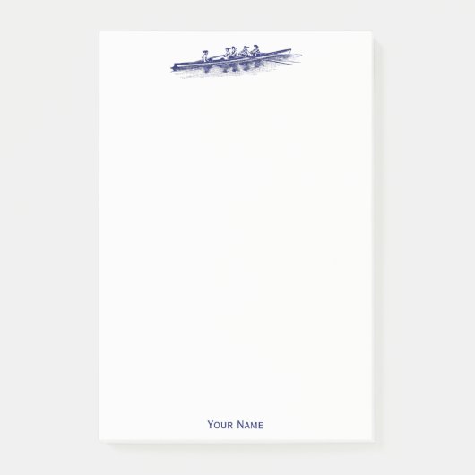 Vrouwen Roeien Roeiers Ploeg Team Watersport Blauw Post-it® Notes (Voorkant)