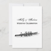 Vrouwen Roeien Roeiers Ploeg Team Watersport Zwart Kaart (Voorkant)