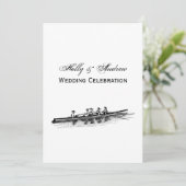 Vrouwen Roeien Roeiers Ploeg Team Watersport Zwart Kaart (Staand voorkant)