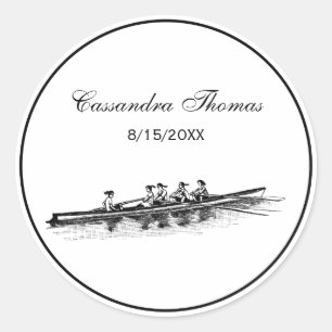Vrouwen Roeien Roeiers Ploeg Team Watersporten Zwa Ronde Sticker