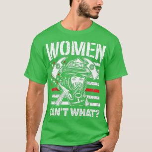 Vrouwen roepen om wat brandweerman met rode lijn v t-shirt