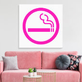 Vrouwen roken 喫 煙 女 Japanse 性 Canvas Afdruk (Insitu (Woonkamer))