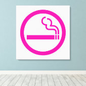 Vrouwen roken 喫 煙 女 Japanse 性 Canvas Afdruk (Insitu (Houten vloer))