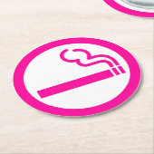 Vrouwen roken 喫 煙 女 Japanse 性 Ronde Kartonnen Onderzetter (Gebogen)