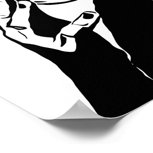 Vrouwen Roken Abstract zwart-wit Poster (Hoek)