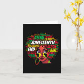 Vrouwen Rommelige Knot Juneteenth Vier Onafhankeli Kaart (Gele Bloem)