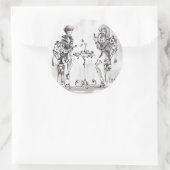 Vrouwen Ronde Sticker (Tas)