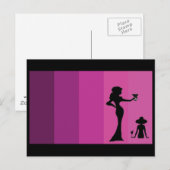Vrouwen roosteren silhouet briefkaart (Voorkant / Achterkant)