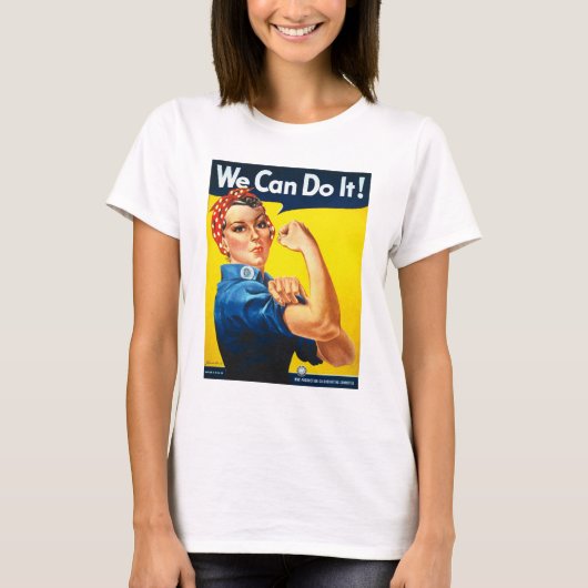 Vrouwen Rosy de Riveter T Shirt - we kunnen het do (Voorkant)