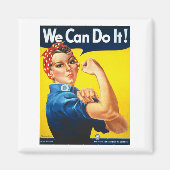 Vrouwen Rosy de Riveter T Shirt - we kunnen het do Magneet (Voorkant)