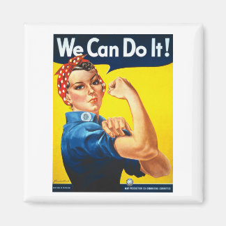 Vrouwen Rosy de Riveter T Shirt - we kunnen het do Magneet