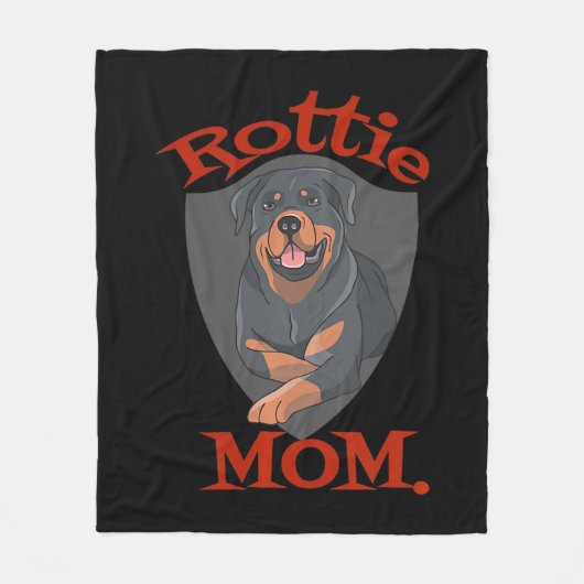 Vrouwen Rottie Moeder Premium Fleece Deken (Voorkant)
