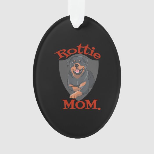 Vrouwen Rottie Moeder Premium Ornament (voorkant)