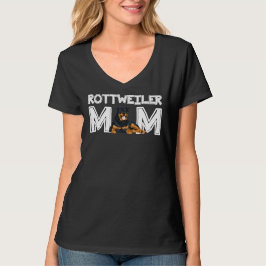 Vrouwen Rottweiler Moeder Moederdag Rottweiler T-shirt (Voorkant)