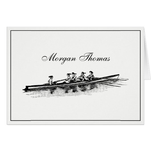 Vrouwen Rowers-bemanningsteam Water Sports Black (Voorkant Horizontaal)