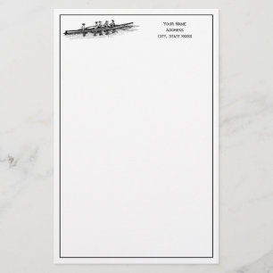 Vrouwen Rowers-bemanningsteam Water Sports Black Briefpapier