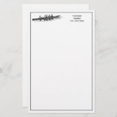 Vrouwen Rowers-bemanningsteam Water Sports Black Briefpapier (Voorkant / Achterkant)