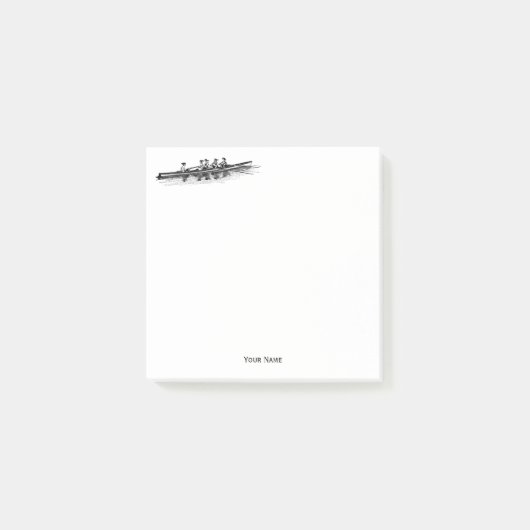 Vrouwen Rowers-bemanningsteam Water Sports Black Post-it® Notes (Voorkant)