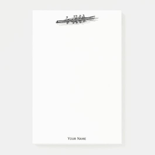 Vrouwen Rowers-bemanningsteam Water Sports Black Post-it® Notes (Voorkant)