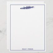 Vrouwen Rowers-team watersport blauw (Voorkant / Achterkant)