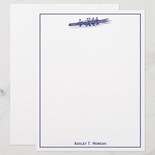 Vrouwen Rowers-team watersport blauw (Voorkant / Achterkant)