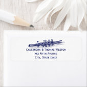 Vrouwen Rowers-team watersport blauw Etiket (Insitu)