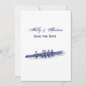 Vrouwen Rowers-team watersport blauw Kaart (Voorkant)