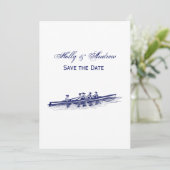 Vrouwen Rowers-team watersport blauw Kaart (Staand voorkant)