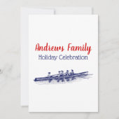 Vrouwen Rowers-team watersport blauw Kaart (Voorkant)