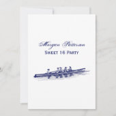 Vrouwen Rowers-team watersport blauw Kaart (Voorkant)