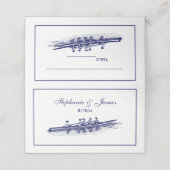 Vrouwen Rowers-team watersport blauw Plaatskaartje (Buitenkant ongevouwen)