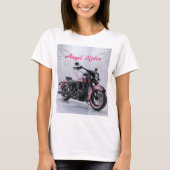 Vrouwen Roze Biker T-shirt (Voorkant)