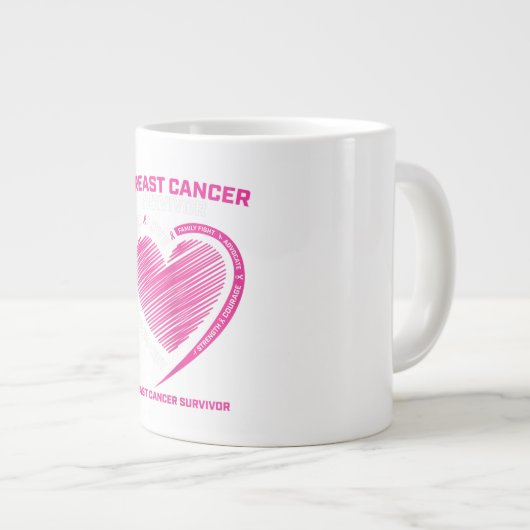 Vrouwen Roze borstkanker Overlevingskansen Vrouwen Grote Koffiekop (Voorkant rechts)