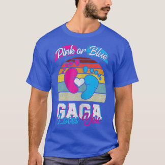 Vrouwen roze of blauwe gaga houden van je geslacht t-shirt