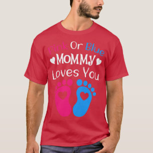 Vrouwen roze of blauwe mama houden van je - mama o t-shirt