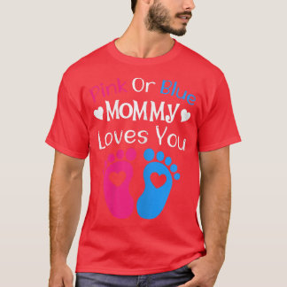 Vrouwen roze of blauwe mama houden van je - mama o t-shirt
