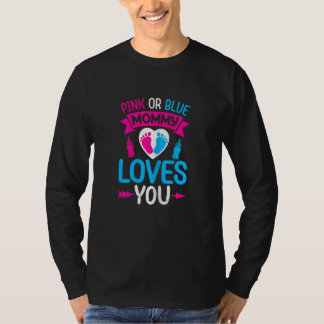 Vrouwen roze of blauwe mama houden van je moeder o t-shirt
