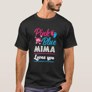 Vrouwen Roze of Blauwe Mima houdt van je Geslacht T-shirt