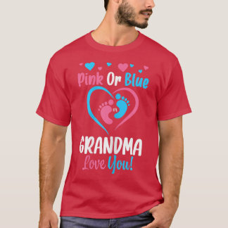 Vrouwen Roze of Blauwe oma houden van je Baby show T-shirt