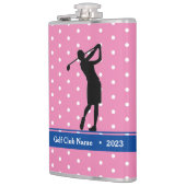 Vrouwen Roze Polkadot "Birdie Juice" fleskolf Heupfles (Links)