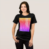 Vrouwen roze regenboog oogst Tri-Blend shirt (Voorkant volledig)