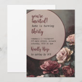 Vrouwen Rozen Bloemen Verjaardag Party Uitnodiging (Voorkant / Achterkant)