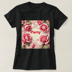Vrouwen Rozen Rozen Party T-shirt