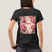 Vrouwen Rozen Rozen Party T-shirt (Achterkant)