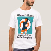 Vrouwen Rugby - Unisex Rugby T-shirt (Voorkant)