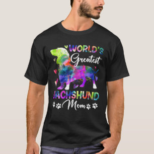 Vrouwen 's werelds grootste Dachshund-kleurrijk vo T-shirt