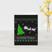 Vrouwen Santa Sleigh kerstboom Lighting Ugly Chris Kaart (Gele Bloem)