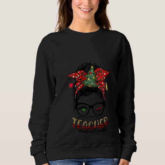 Vrouwen Santa's favoriete leraar assistent Kerstmi Trui (Voorkant)